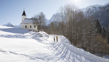 Traumhafte Winterwanderung ins Kaisertal