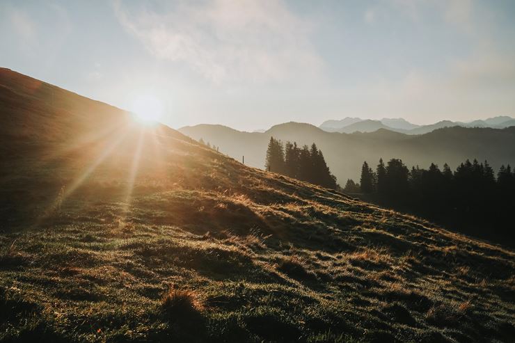 Al Feuerköpfl per il sorgere del sole